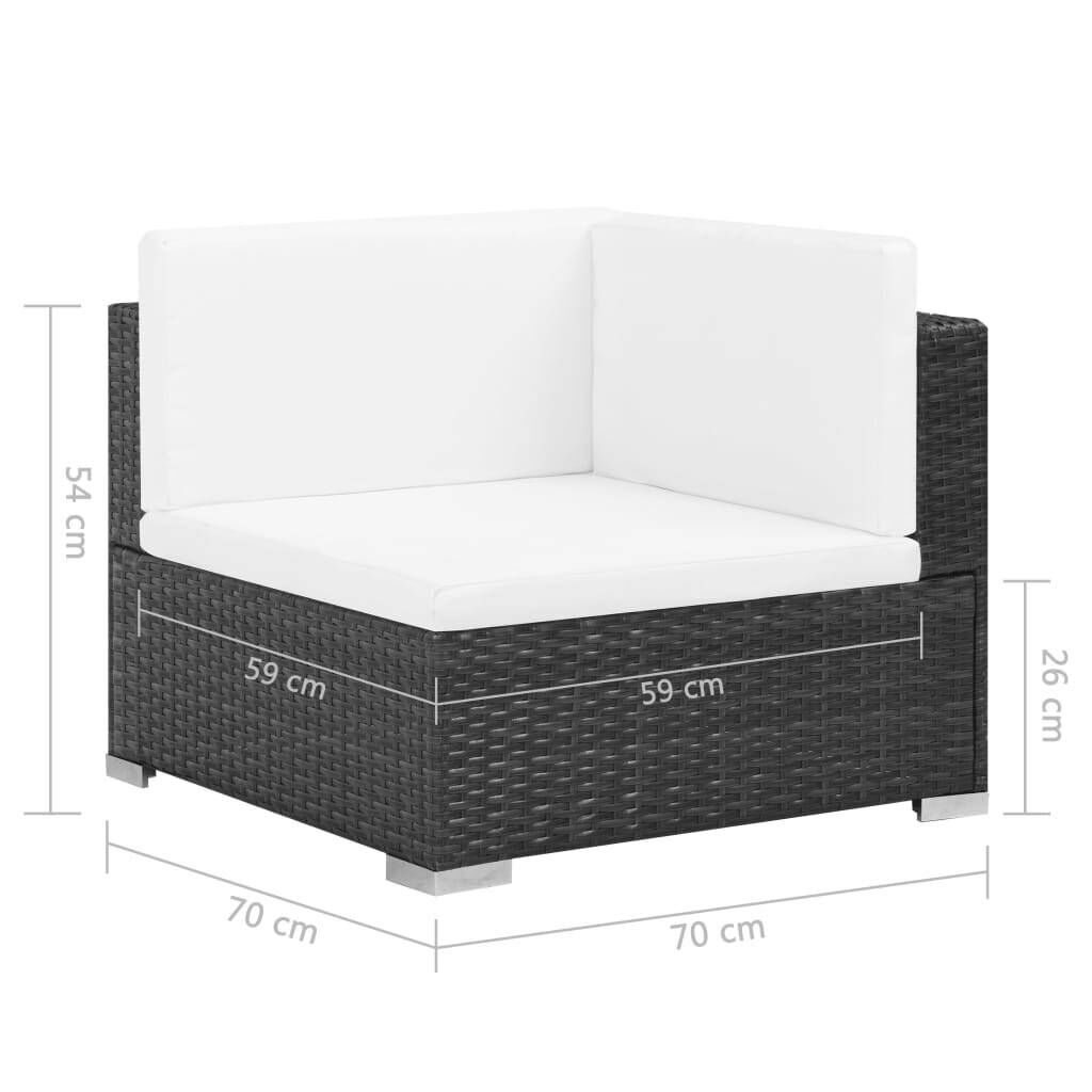6 Piece Garden Lounge Set with Cushions Poly Rattan Price