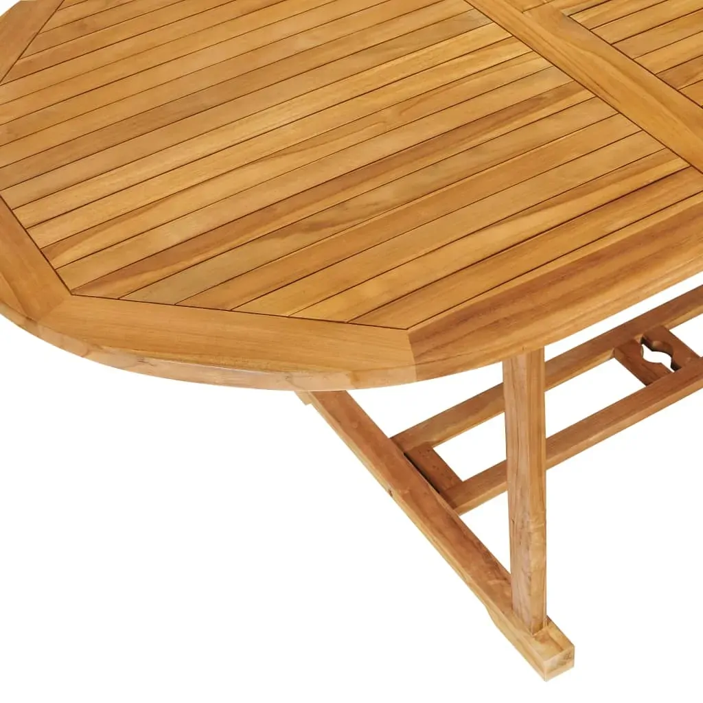 7 Piece Outdoor Dining Set 150-200x100x75 cm Solid Teak Wood Price