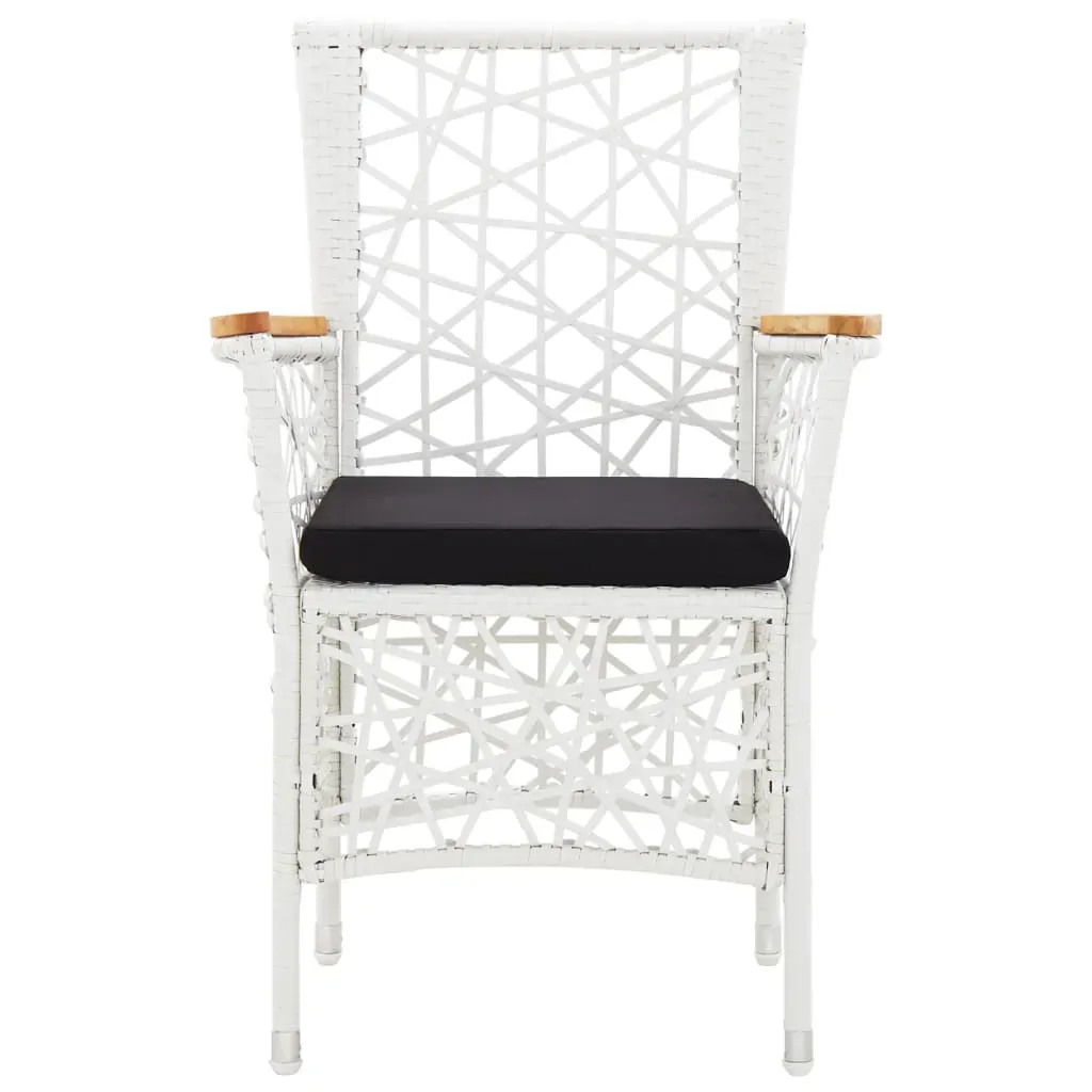 Outdoor Dining Set Poly Rattan White Price