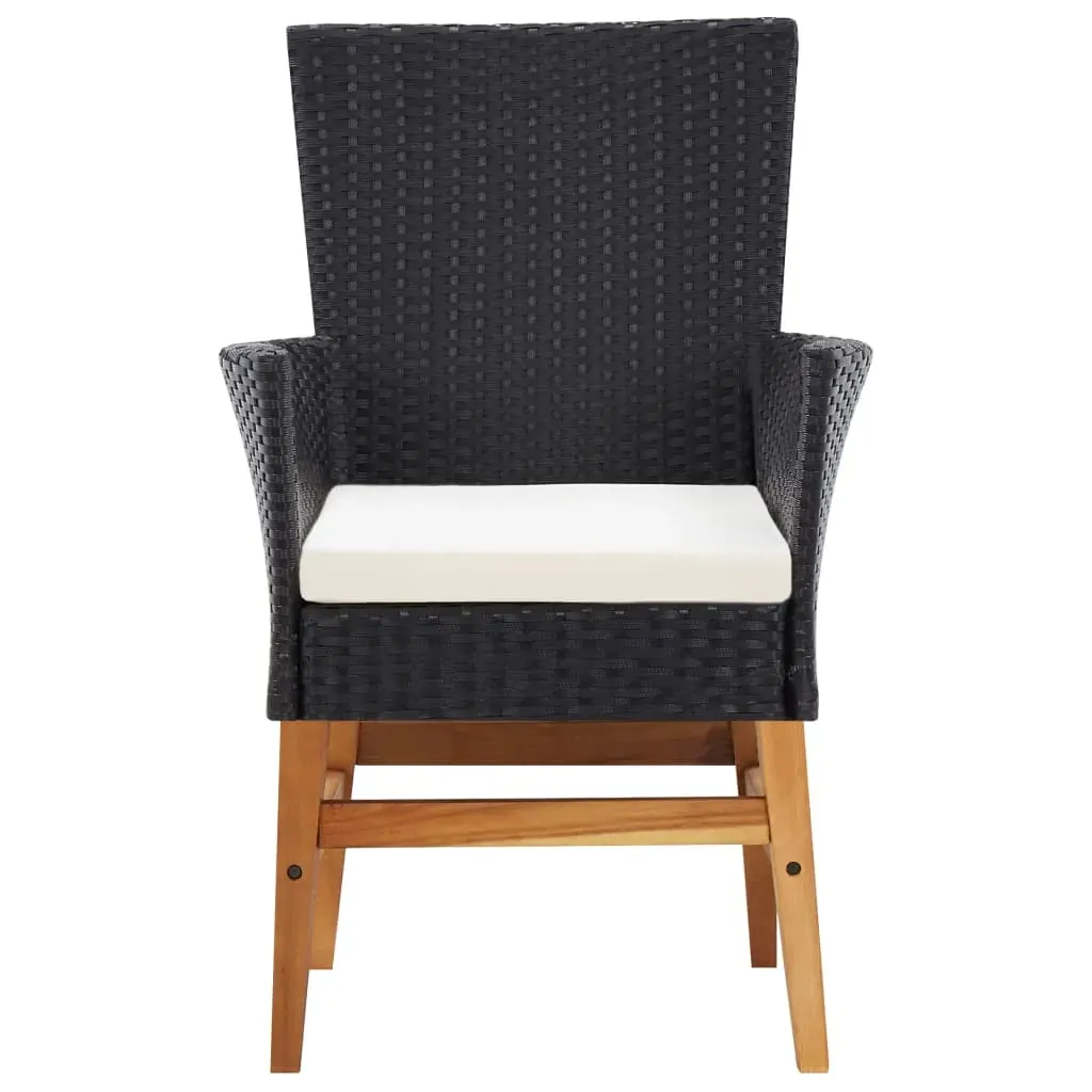 Outdoor Dining Set Poly Rattan and Acacia Wood Price