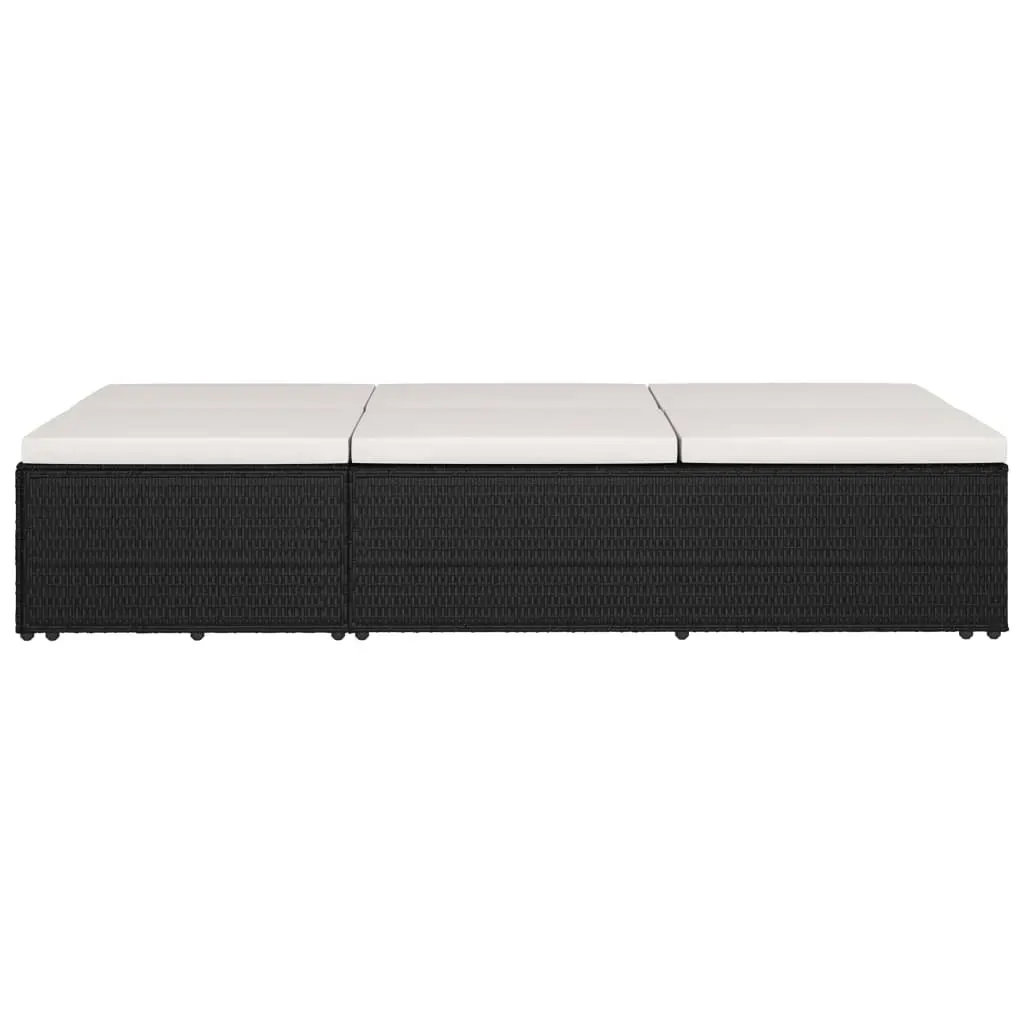 Convertible Sun Bed with Cushion Poly Rattan Price