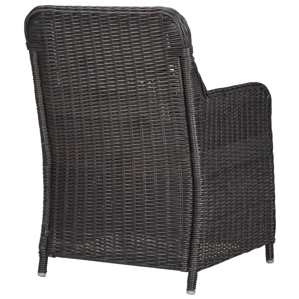 3 Piece Garden Bistro Set with Cushions Poly Rattan Black Price