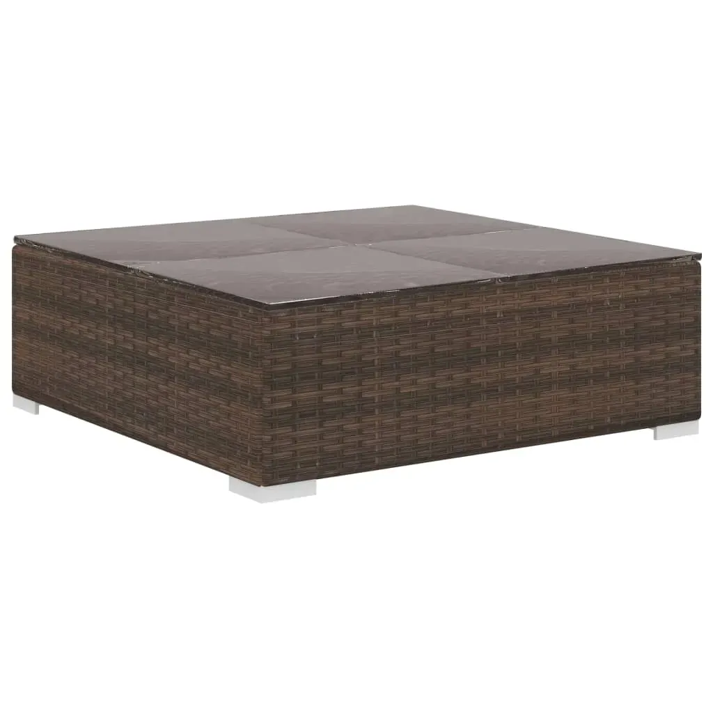 9 Piece Garden Lounge Set with Cushions Poly Rattan Price