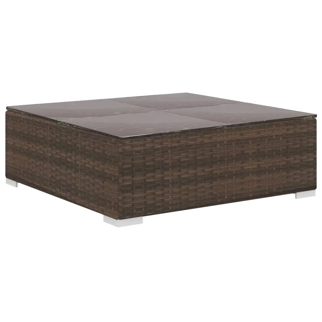 4 Piece Garden Lounge Set with Cushions Poly Rattan Price