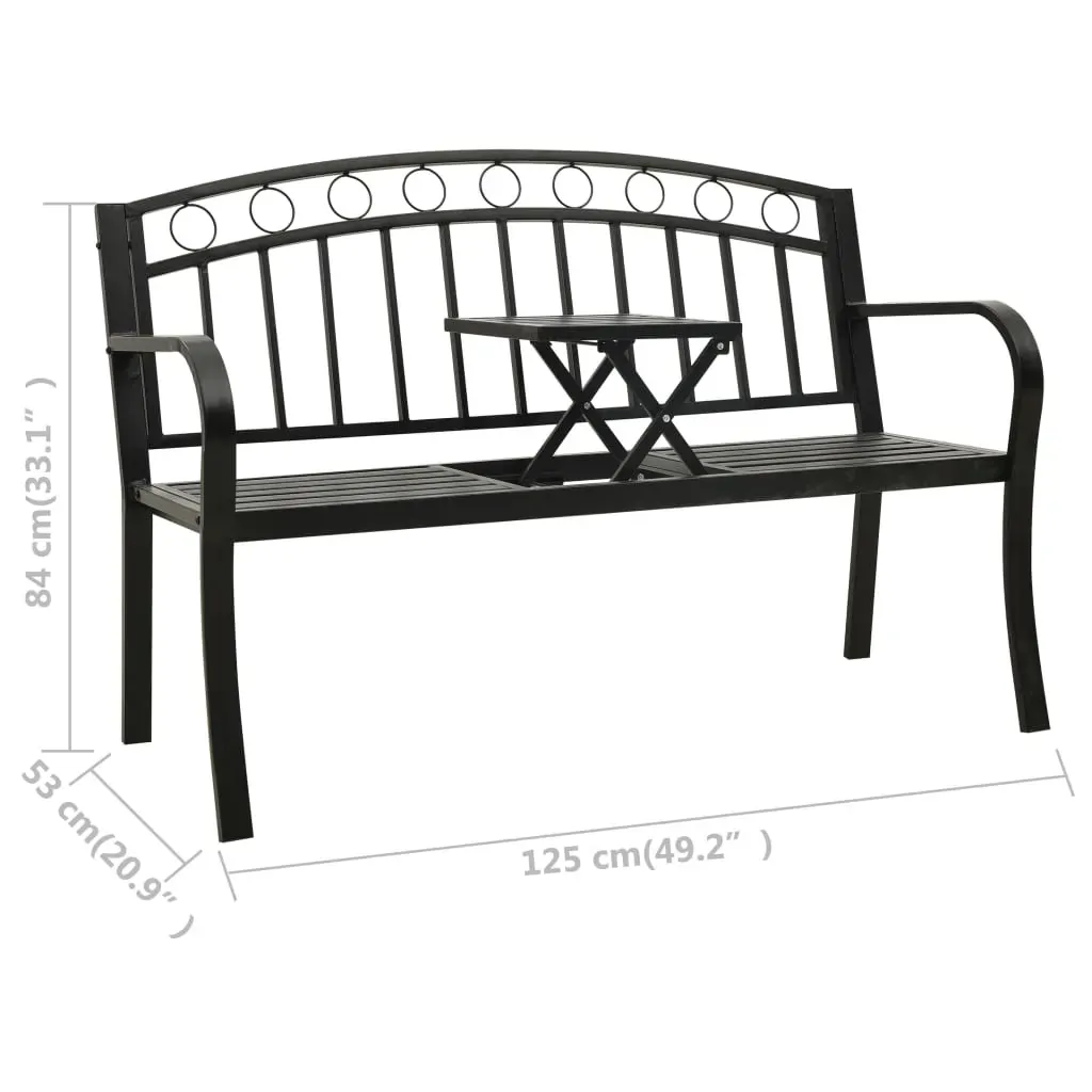 Garden Bench 125 cm Steel Price