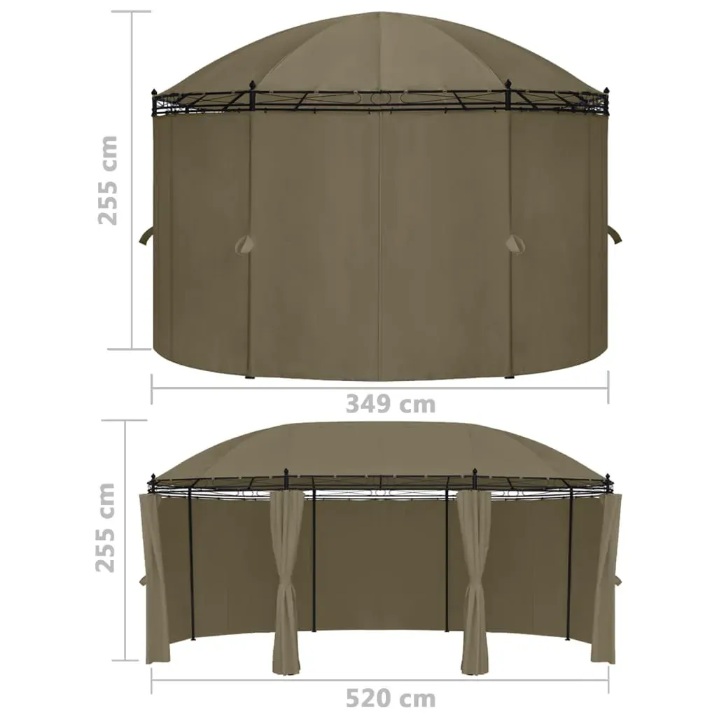 Gazebo with Curtains 520x349x255 cm Price