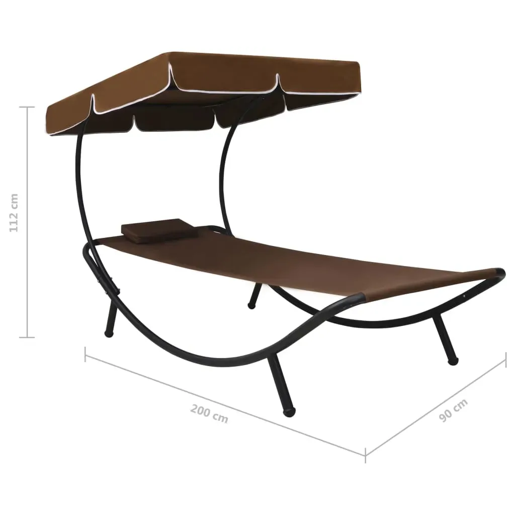 Outdoor Lounge Bed with Canopy & Pillow Price