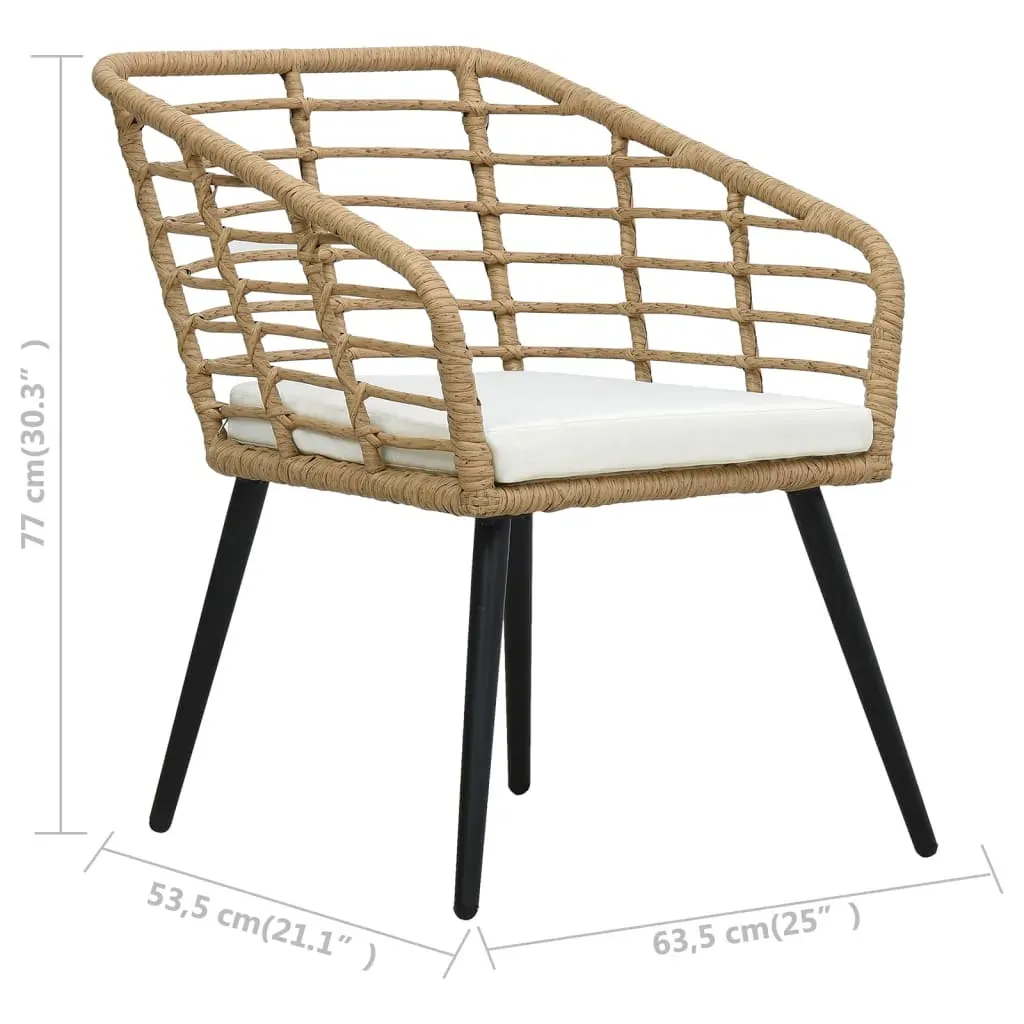 3 Piece Bistro Set Poly Rattan Price