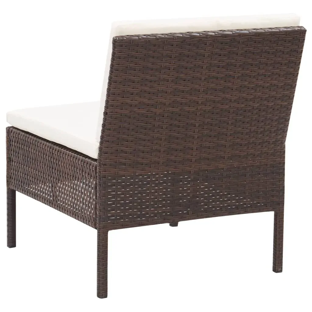 3 Piece Garden Lounge Set with Cushions Poly Rattan Price