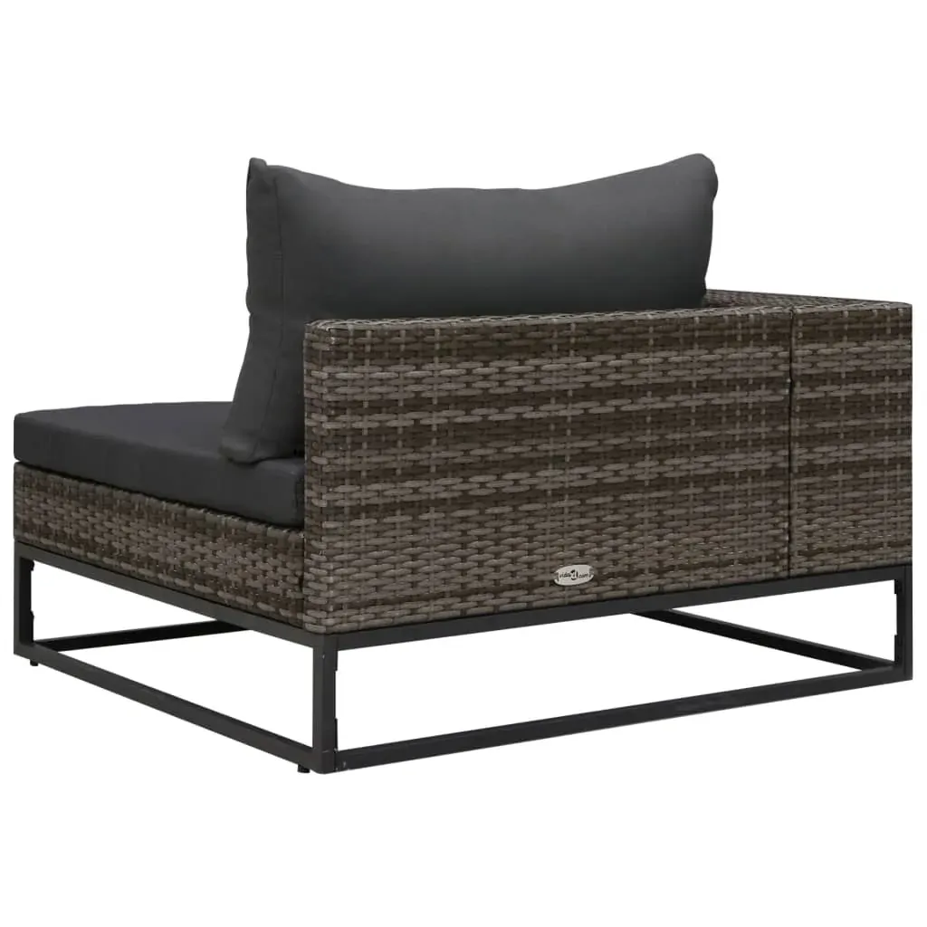 Garden Sofa Set with Cushions Poly Rattan Grey Price