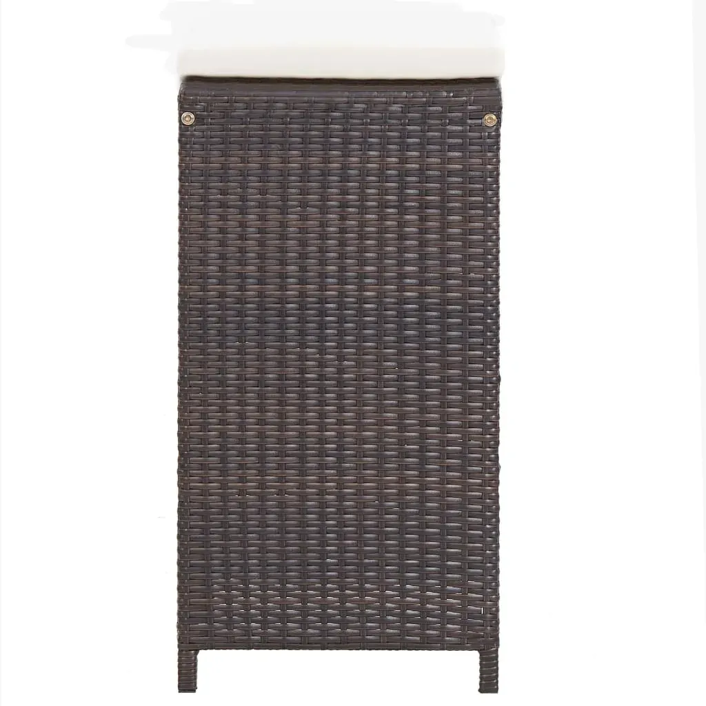 7 Piece Garden Bar Set with Cushions Poly Rattan Price