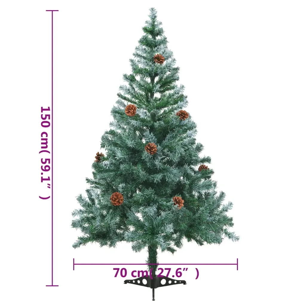 Frosted Christmas Tree with Pinecones Price