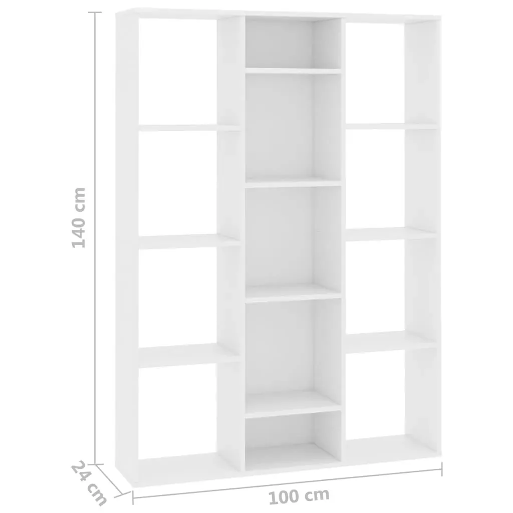 Warnes Room Divider/Book Cabinet 100x24x140 cm Engineered Wood Price