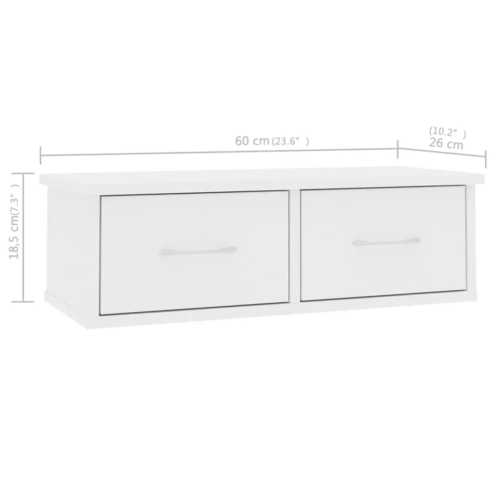 Wall-mounted Drawer Shelf 60x26x18.5 cm Engineered Wood Price