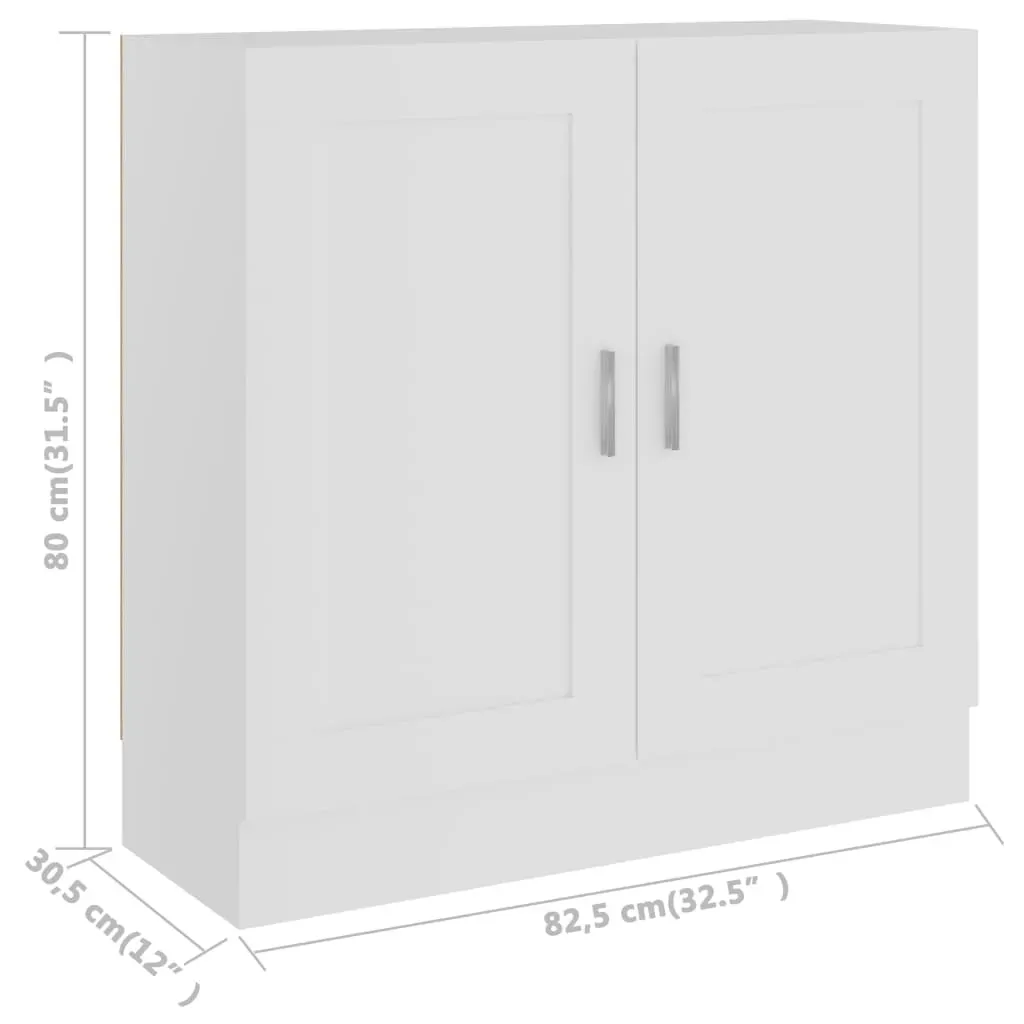 Book Cabinet White 82.5x30.5x150 cm Engineered Wood Price