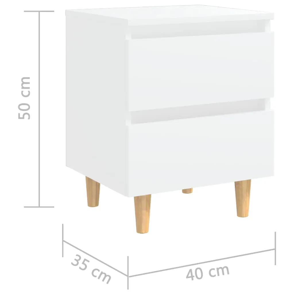 Tualatin Bed Cabinet with Solid Pinewood Legs 40x35x50 cm Price