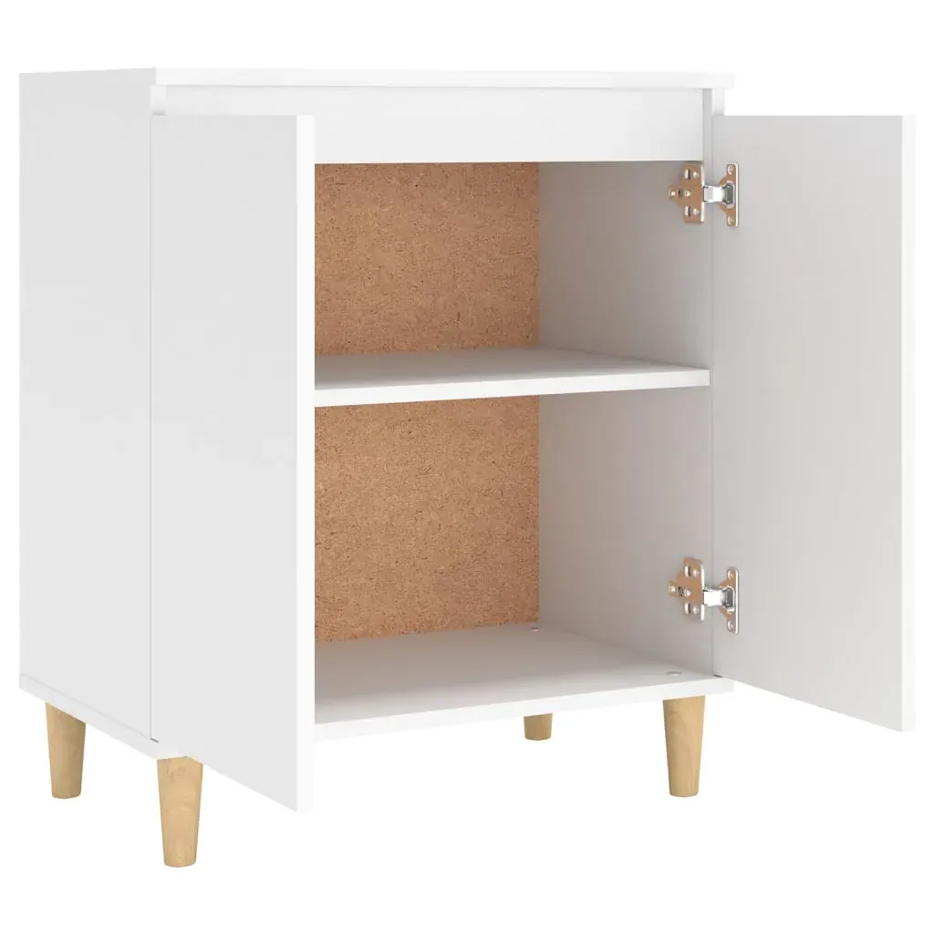 Sideboard with Solid Wood Legs 60x35x70 cm Engineered Wood Price