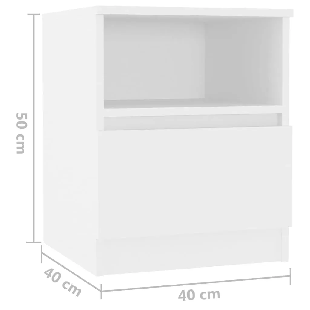 Tidworth Bed Cabinet 40x40x50 cm Engineered Wood Price