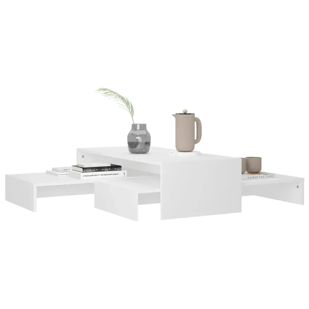 Nesting Coffee Table Set 100x100x26.5 cm Engineered Wood Price