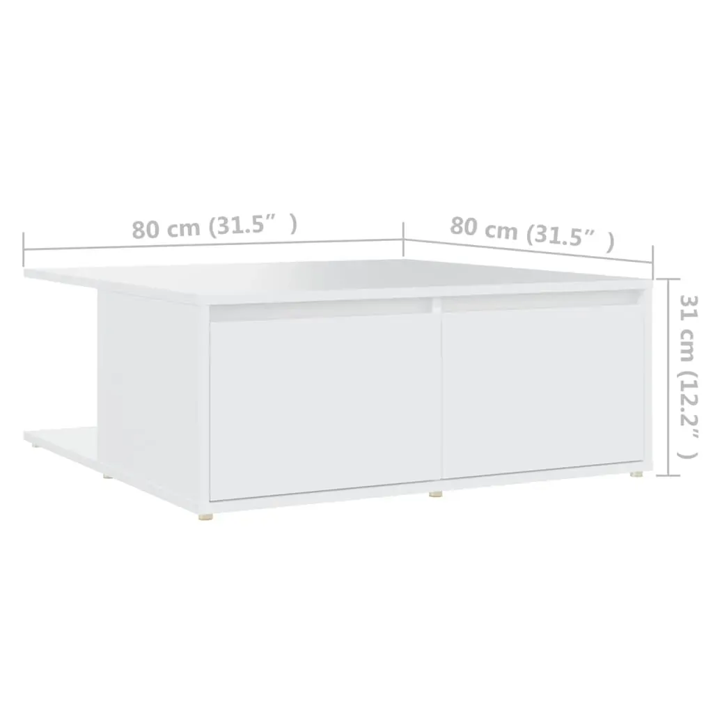 Coffee Table 80x80x31 cm Engineered Wood Price