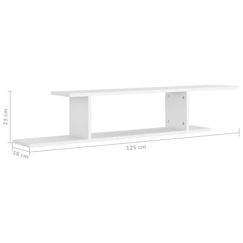 Albertville Wall-Mounted TV Shelf 125x18x23 cm Engineered Wood Price