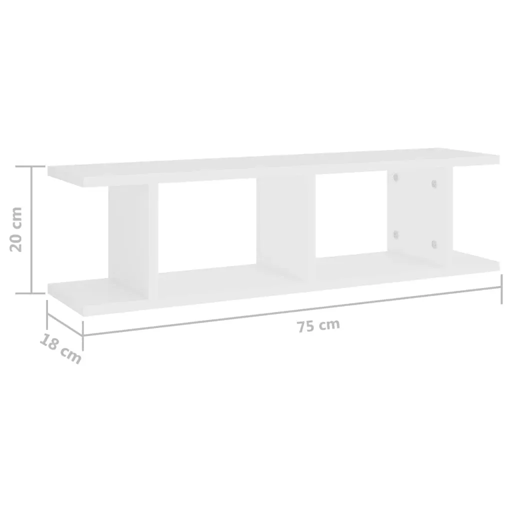 Wall Shelves 2 pcs Engineered Wood Price