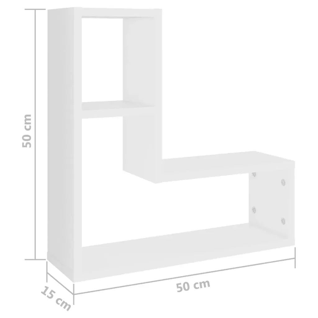 Wall Shelves 2 pcs 50x15x50 cm Engineered Wood Price