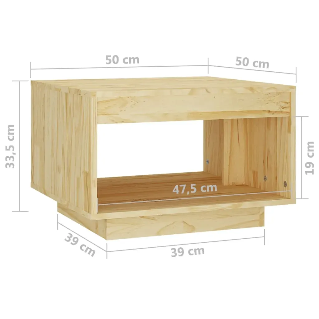 Coffee Table 50x50x33.5 cm Solid Pinewood Price