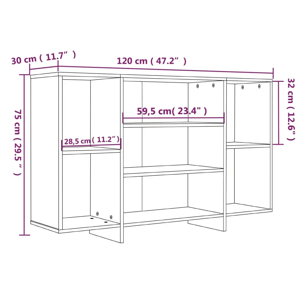 Sideboard 120x30x75 cm Engineered Wood Price