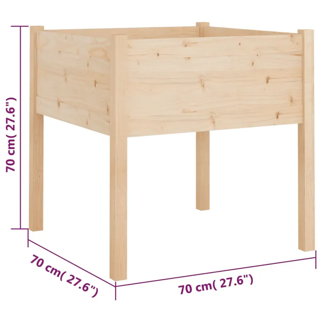 Garden Planter 70x70x70 cm Solid Pinewood Price