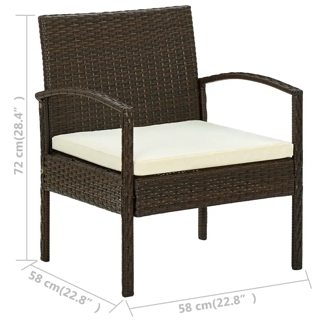 Garden Chair with Cushion Poly Rattan Price