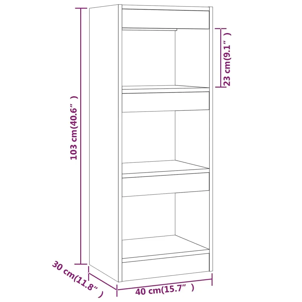 Coralville Book Cabinet/Room Divider 40x30x103 cm Engineered Wood Price