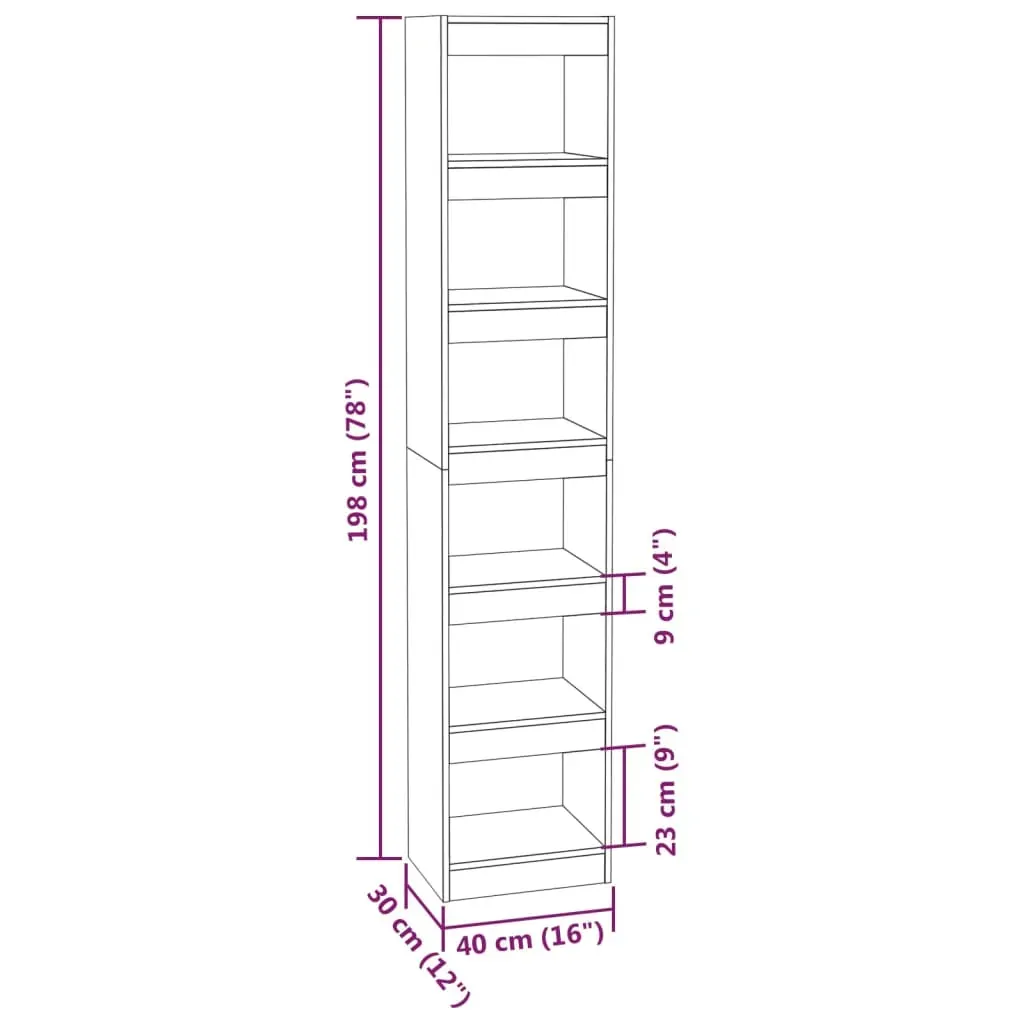 Paramount Book Cabinet/Room Divider 40x30x198 cm Price
