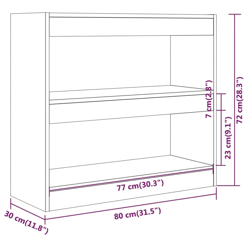 Holywell Book Cabinet/Room Divider 80x30x72 cm Price