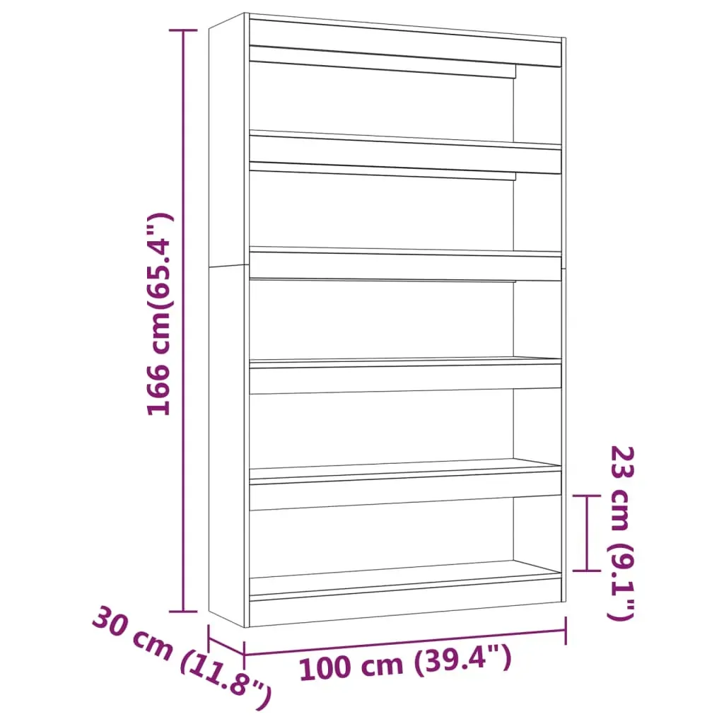 Bradwell Book Cabinet/Room Divider 100x30x166 cm Price