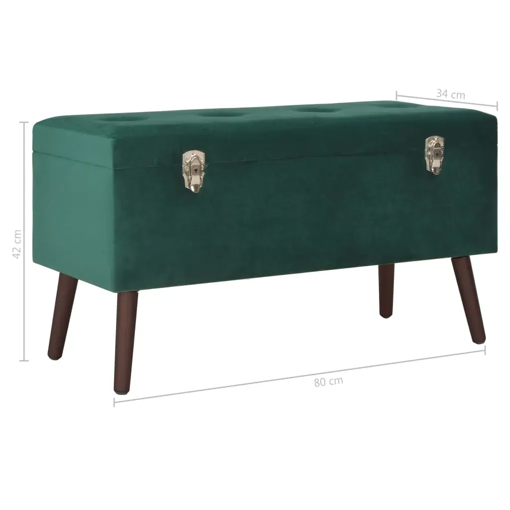 Bench with Storage Compartment 80 cm Velvet Price