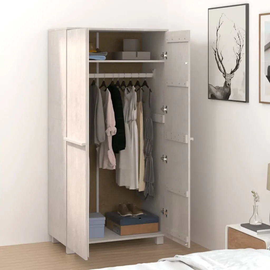 Wardrobe 89x50x180 cm Solid Wood Pine Price