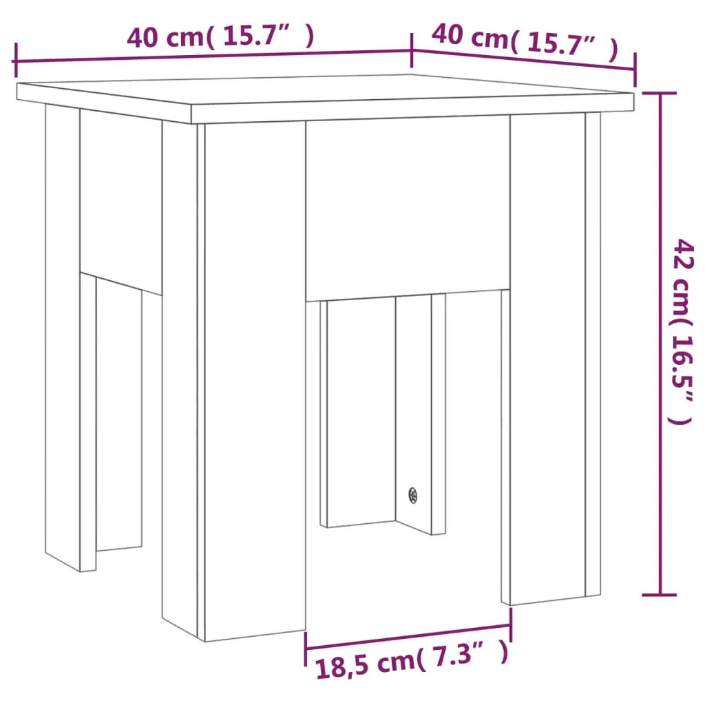 Coffee Table 40x40x42 cm Engineered Wood Price