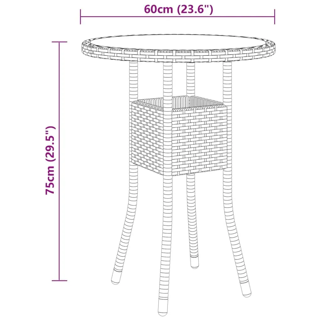 3 Piece Garden Dining Set Poly Rattan Price