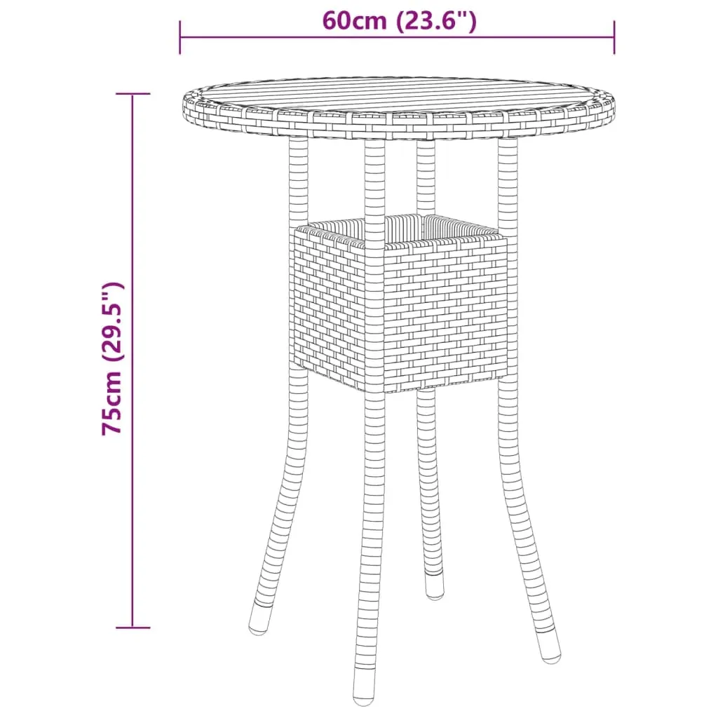 3 Piece Garden Dining Set Poly Rattan Price