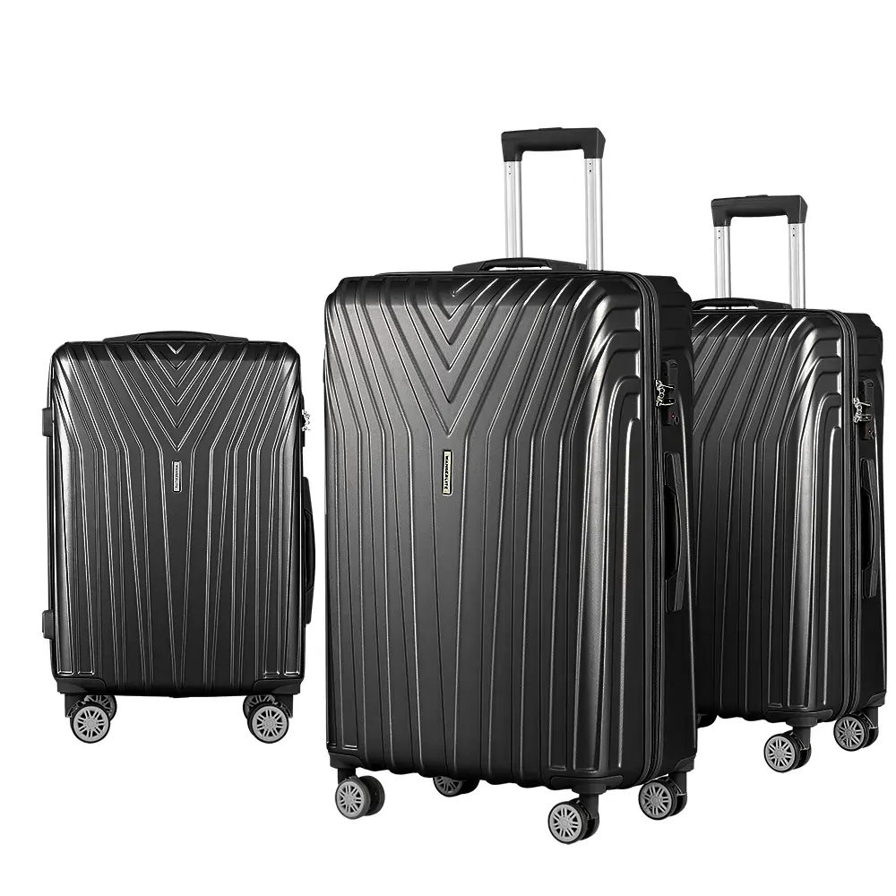 3pc Luggage 20'' 24'' 28'' Trolley Suitcase Sets Travel TSA Hard Case Lightweight Price