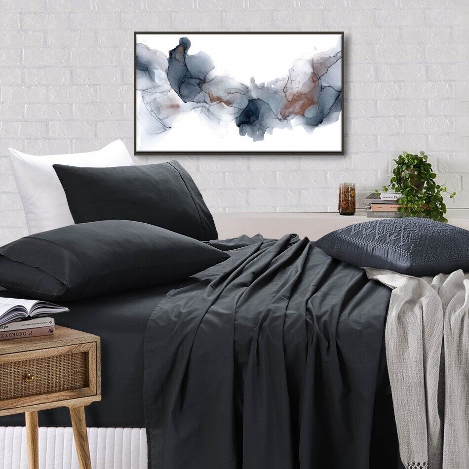 Elan Linen 100% Egyptian Cotton Vintage Washed 500TC 50 cm Deep Bed Sheets Set Price