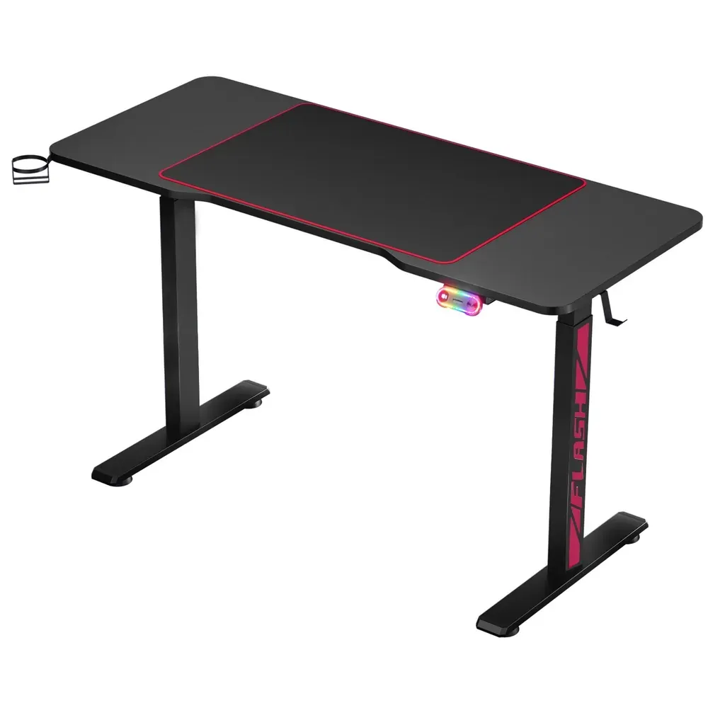 Electric Standing Desk Gaming Desks Sit Stand Table RGB Light Home Office. Price