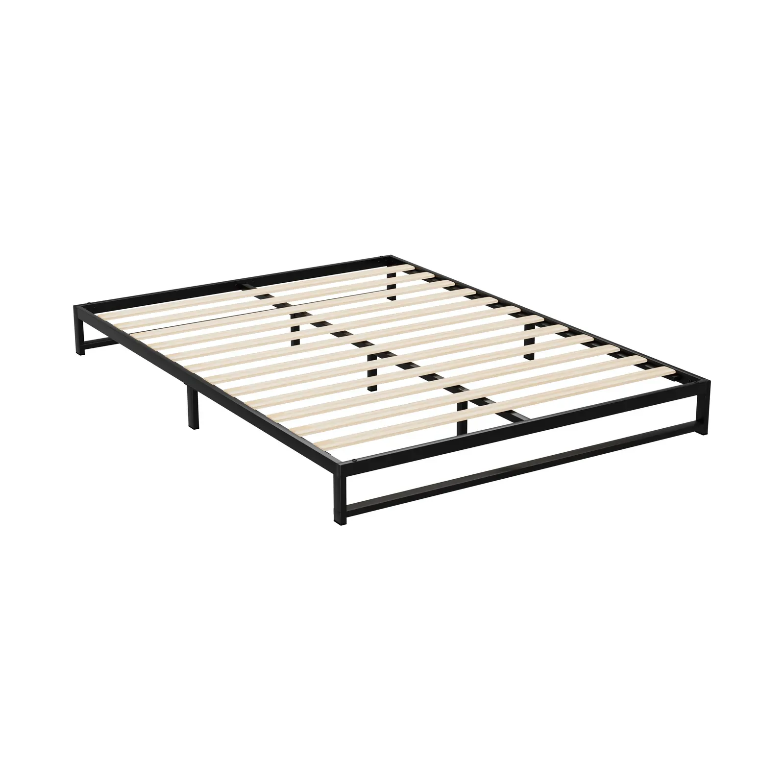 Metal Bed Frame Bed Base Mattress Platform Black BERU Price
