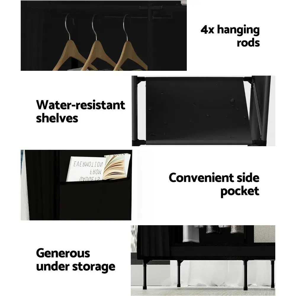 Clothes Wardrobe Closet Storage Large Portable Organiser with Shelf Price