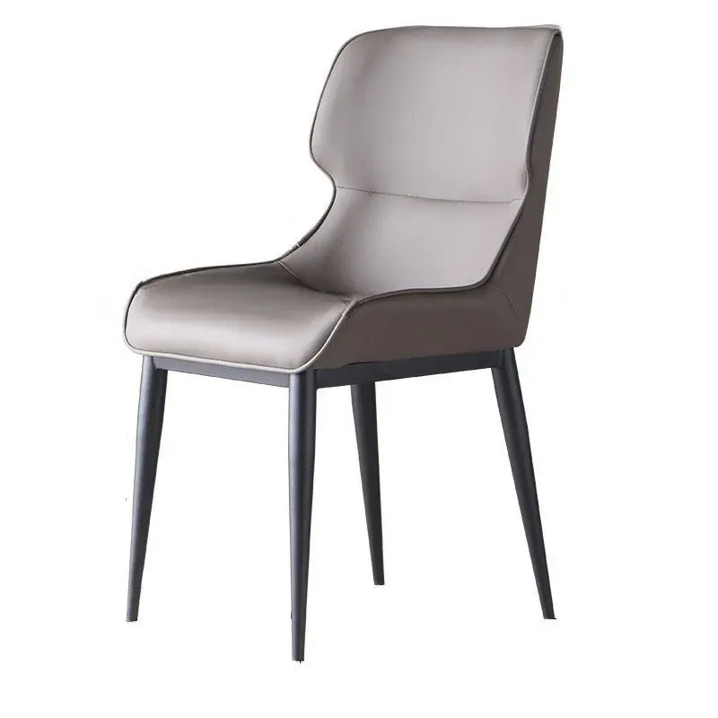 Italian Minimal List Dining Chairs PU Retro Chair Cafe Kitchen Modern Metal Legs x2 Price