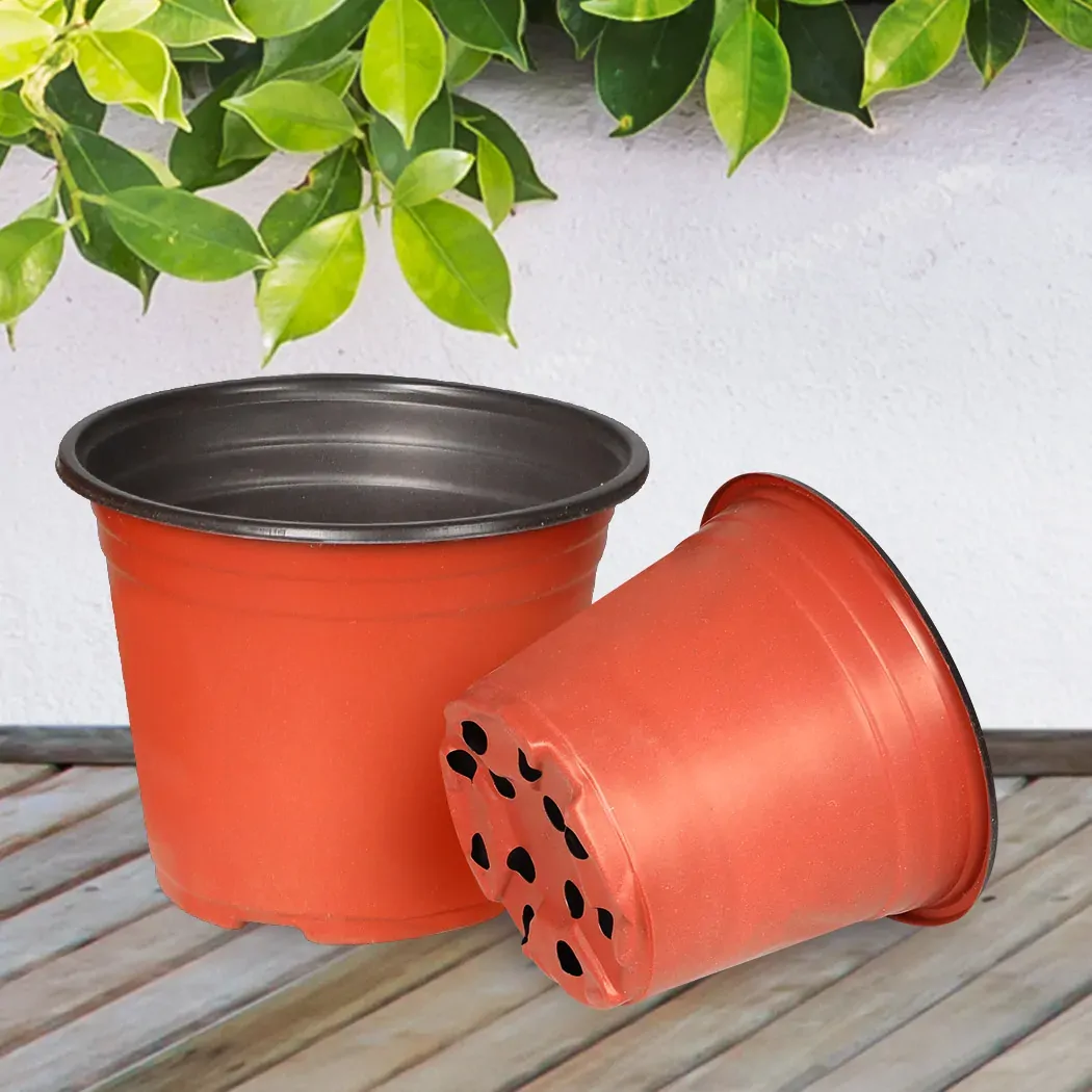100X Plastic Plant Pots Flowers Garden Nursery Seeding Growing Container Price
