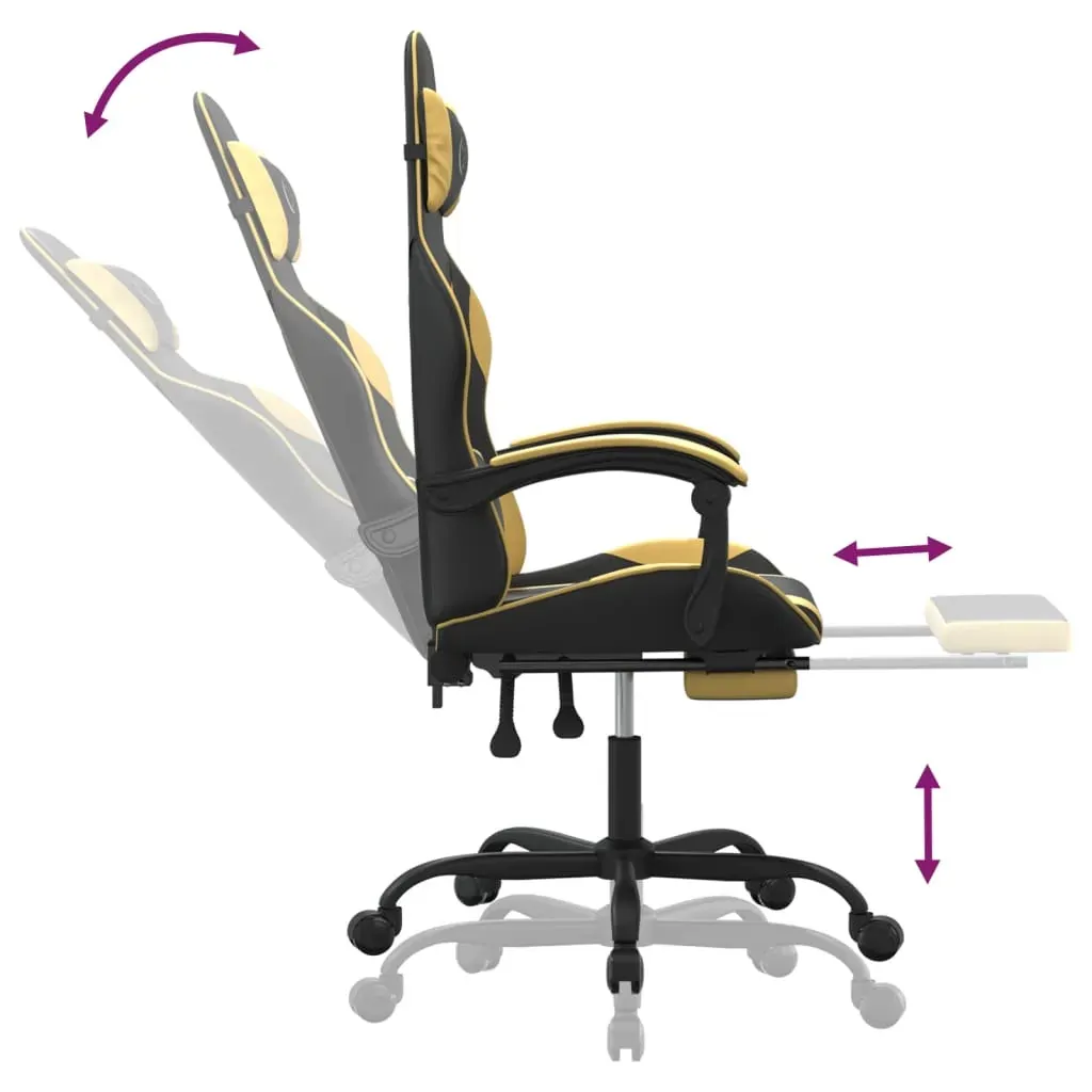 Gaming Chair with Footrest and Faux Leather Price