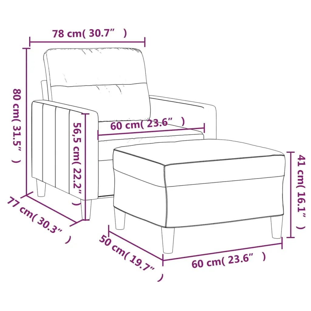 Highlands Sofa Chair with Footstool Fabric Price