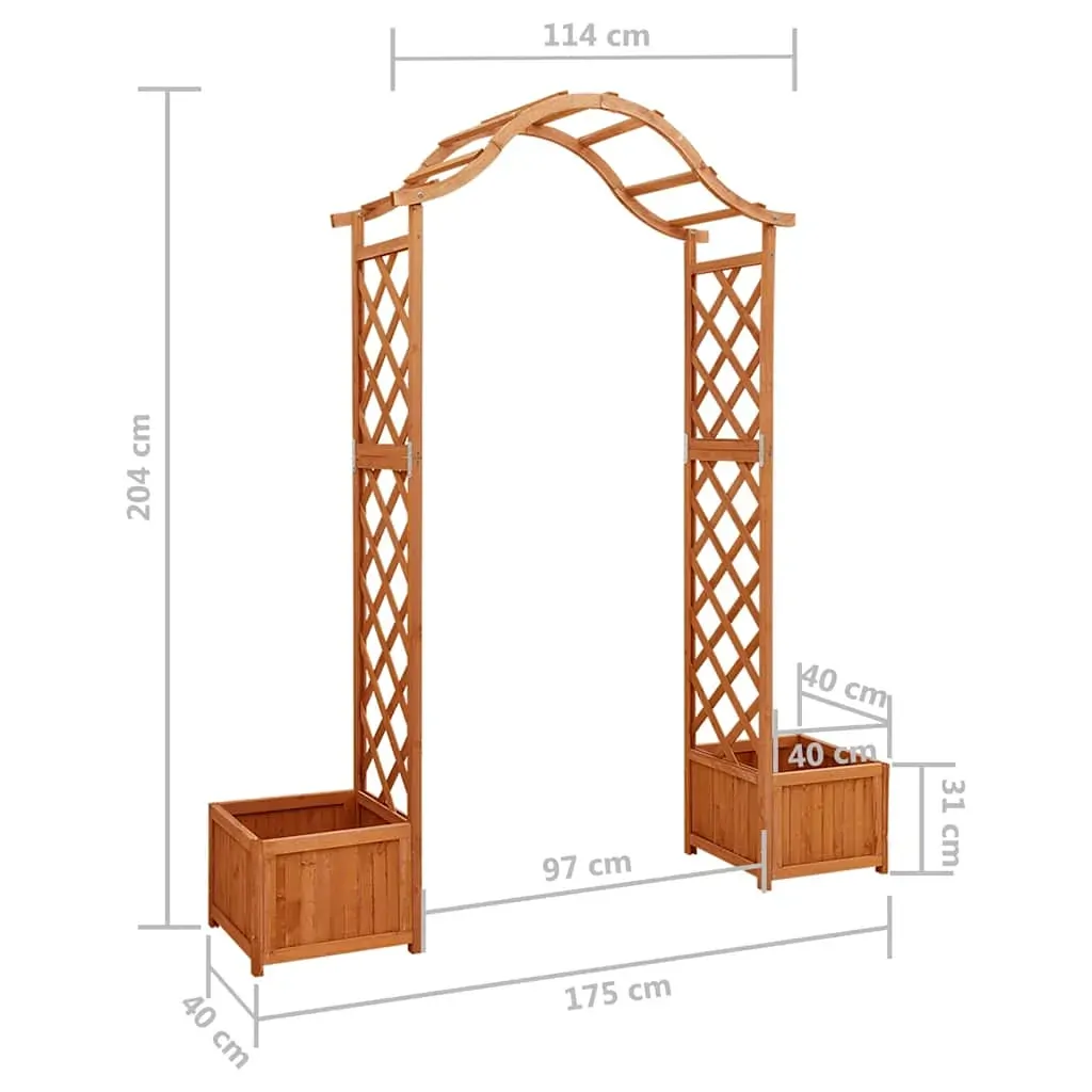 Garden Pergola with Planter Solid Firwood Price